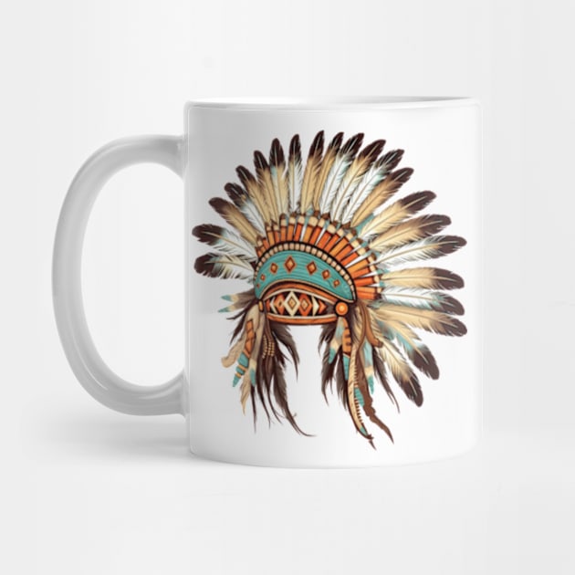 Native American Feather Headdress #1 by Chromatic Fusion Studio